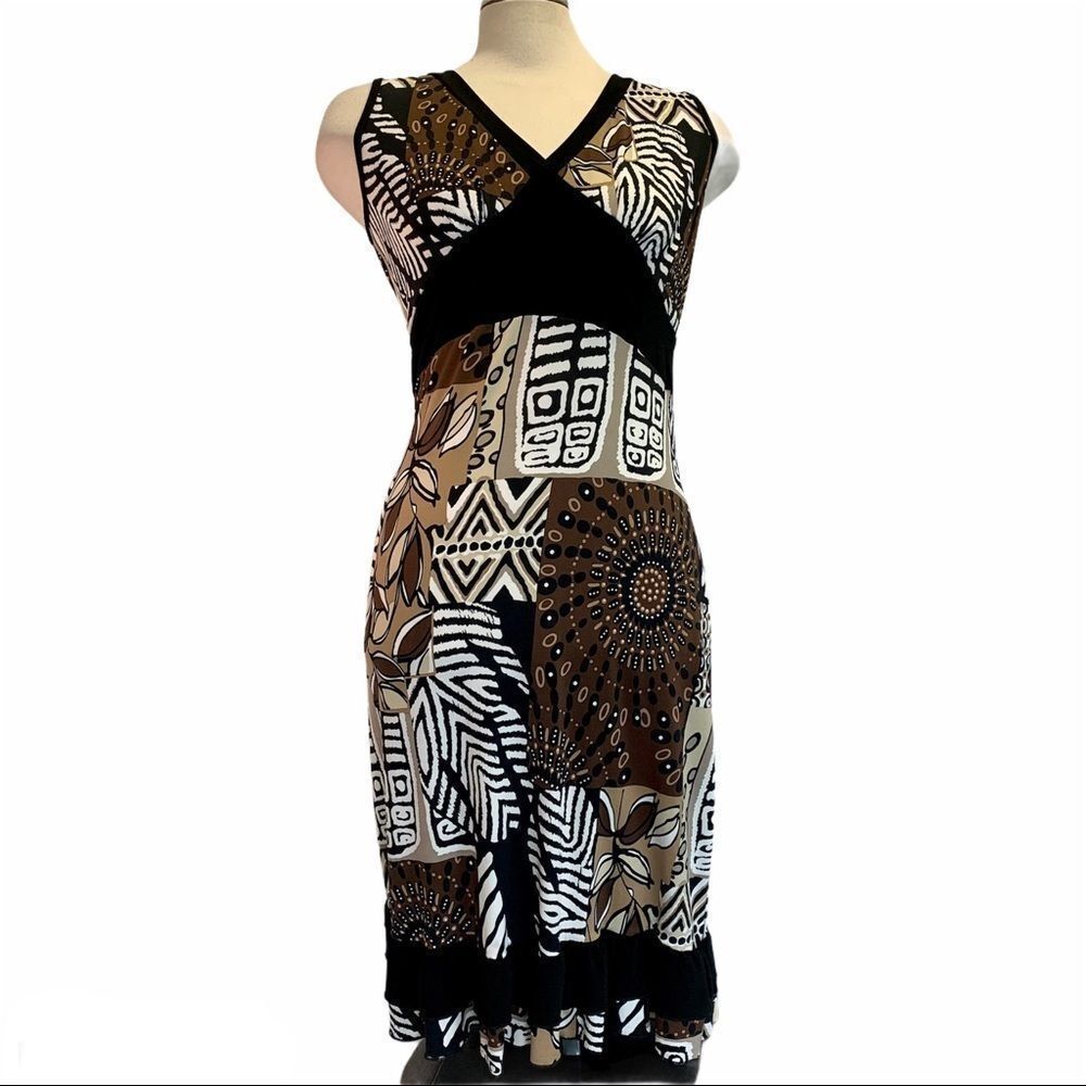 CLIENTELE Black brown dress size large